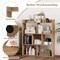 Costway 1/2 PCS 7-cube Bookcase Open Storage Shelf with Anti-tipping Kits for Living Room White/Black/Natural
